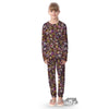 Donut Graffiti Print Pattern Kid's Pajamas-grizzshop