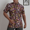 Donut Graffiti Print Pattern Untucked Shirts-grizzshop