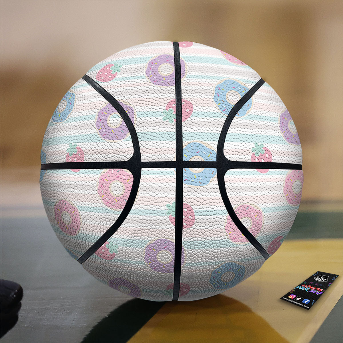 Donut Pastel Print Pattern Basketball
