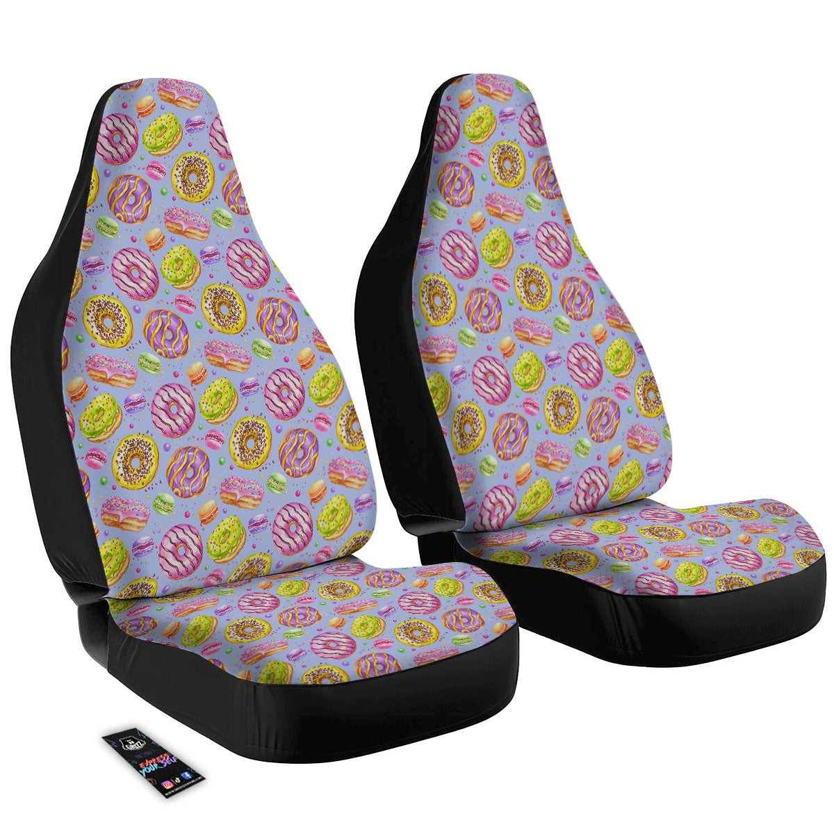 Donuts Print Pattern Car Seat Covers-grizzshop