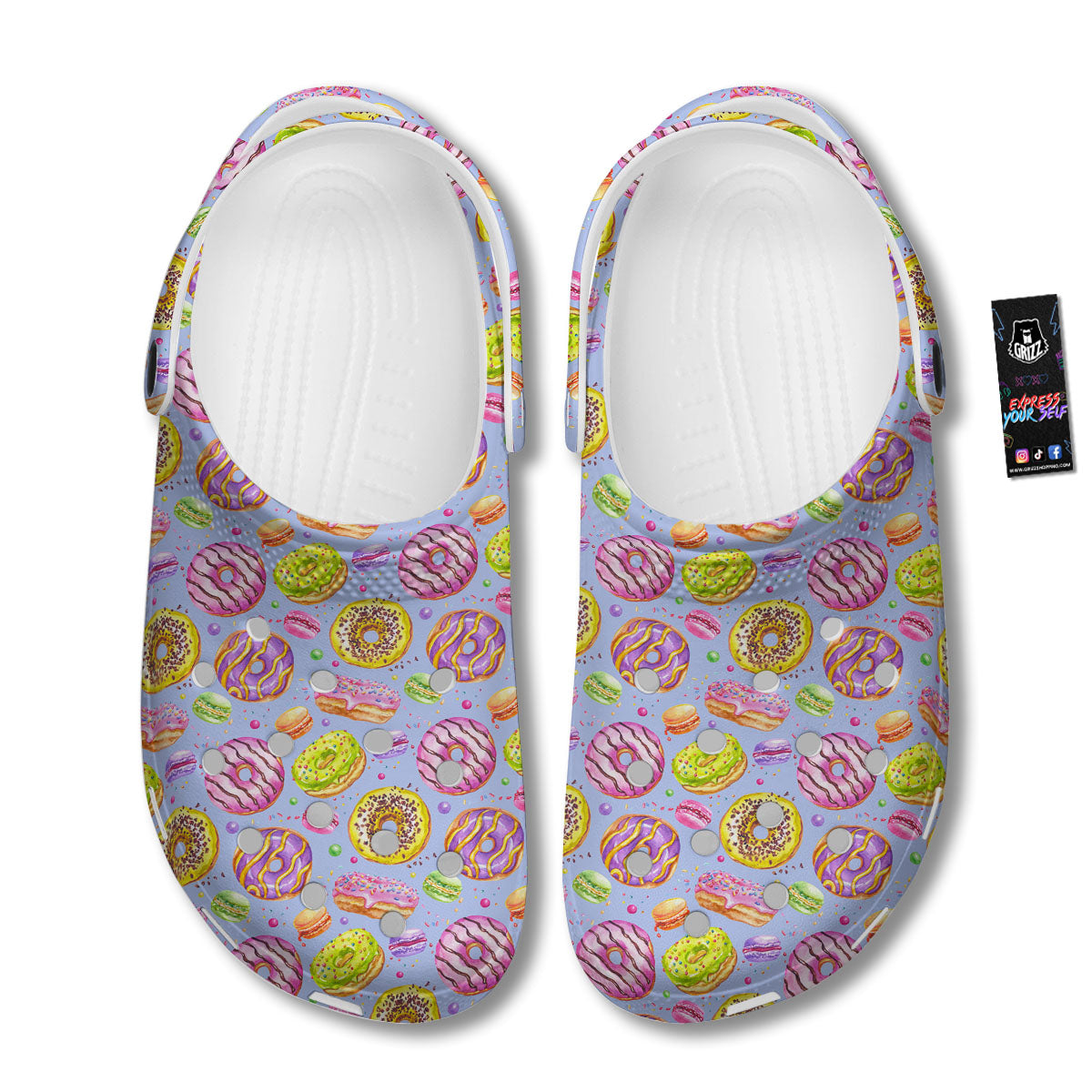 Donuts Print Pattern Clog-grizzshop