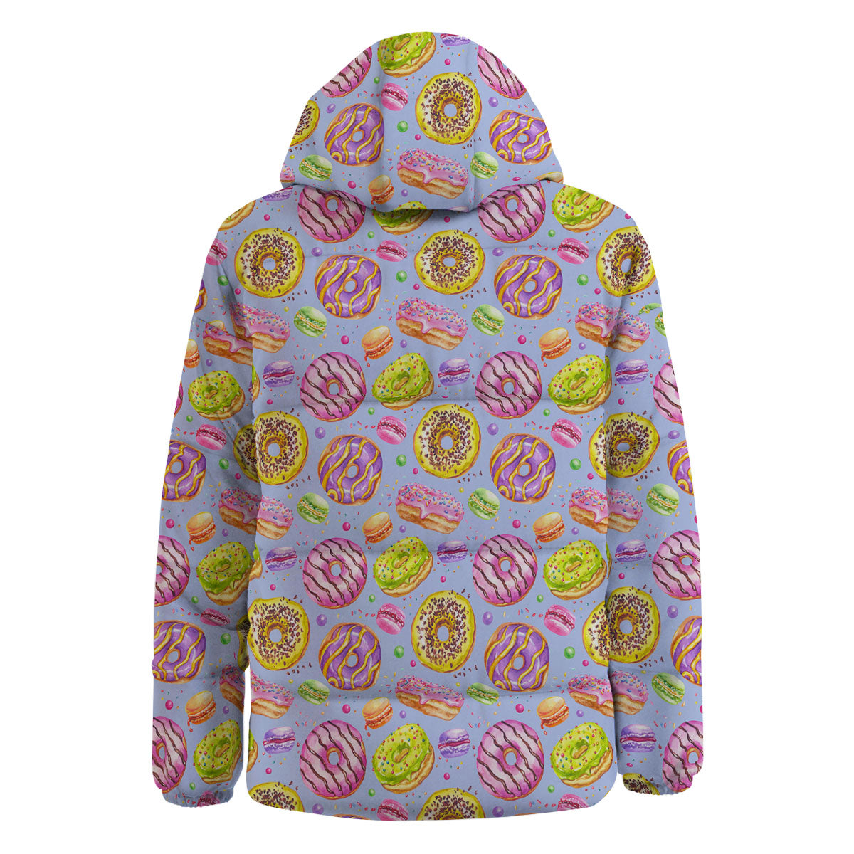 Donuts Print Pattern Down Jacket-grizzshop