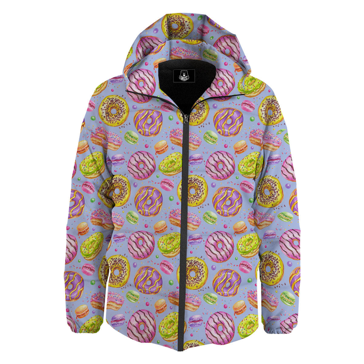 Donuts Print Pattern Down Jacket-grizzshop