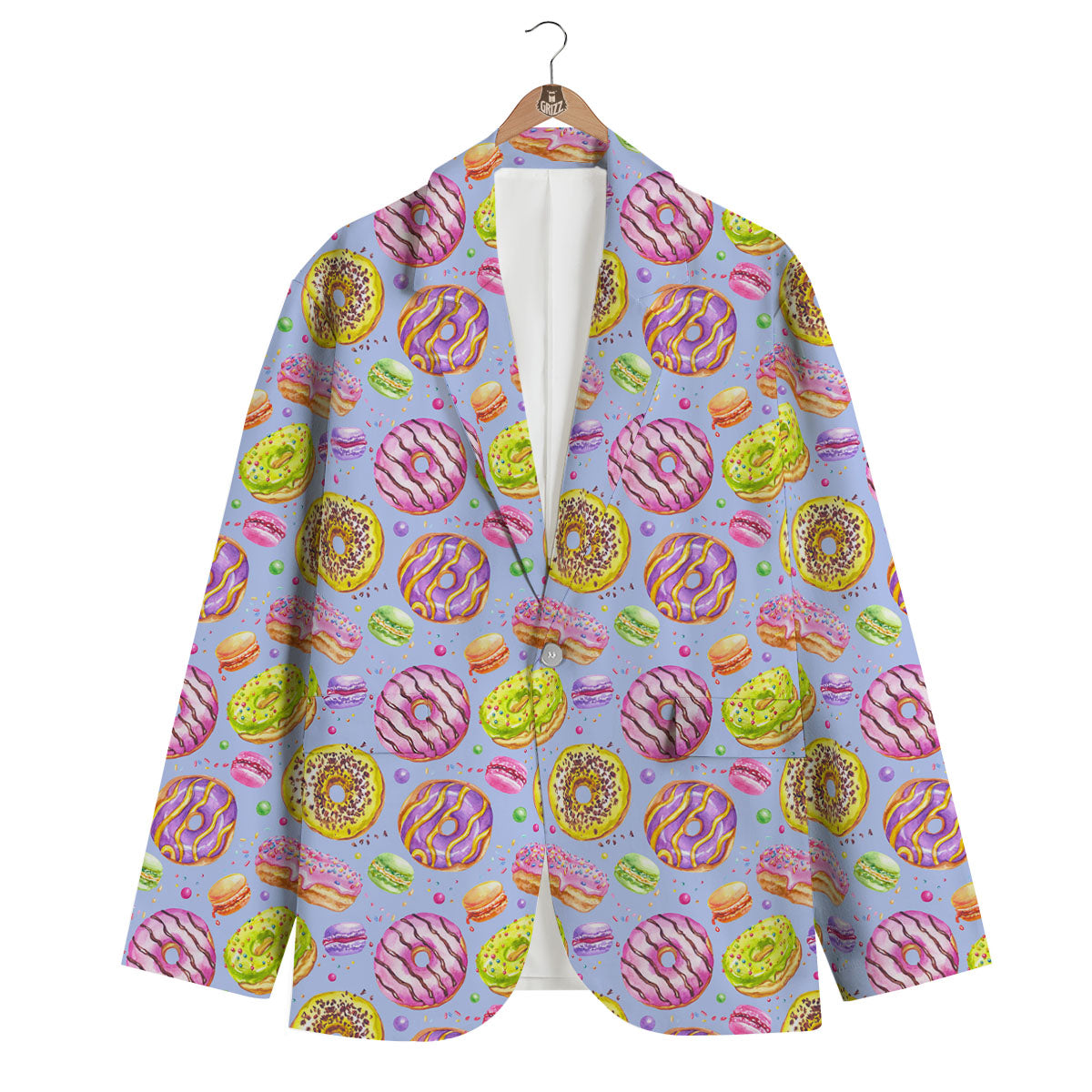 Donuts Print Pattern Men's Blazer-grizzshop