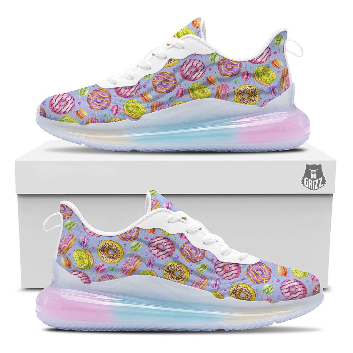 Donuts Print Pattern Running Sneakers-grizzshop