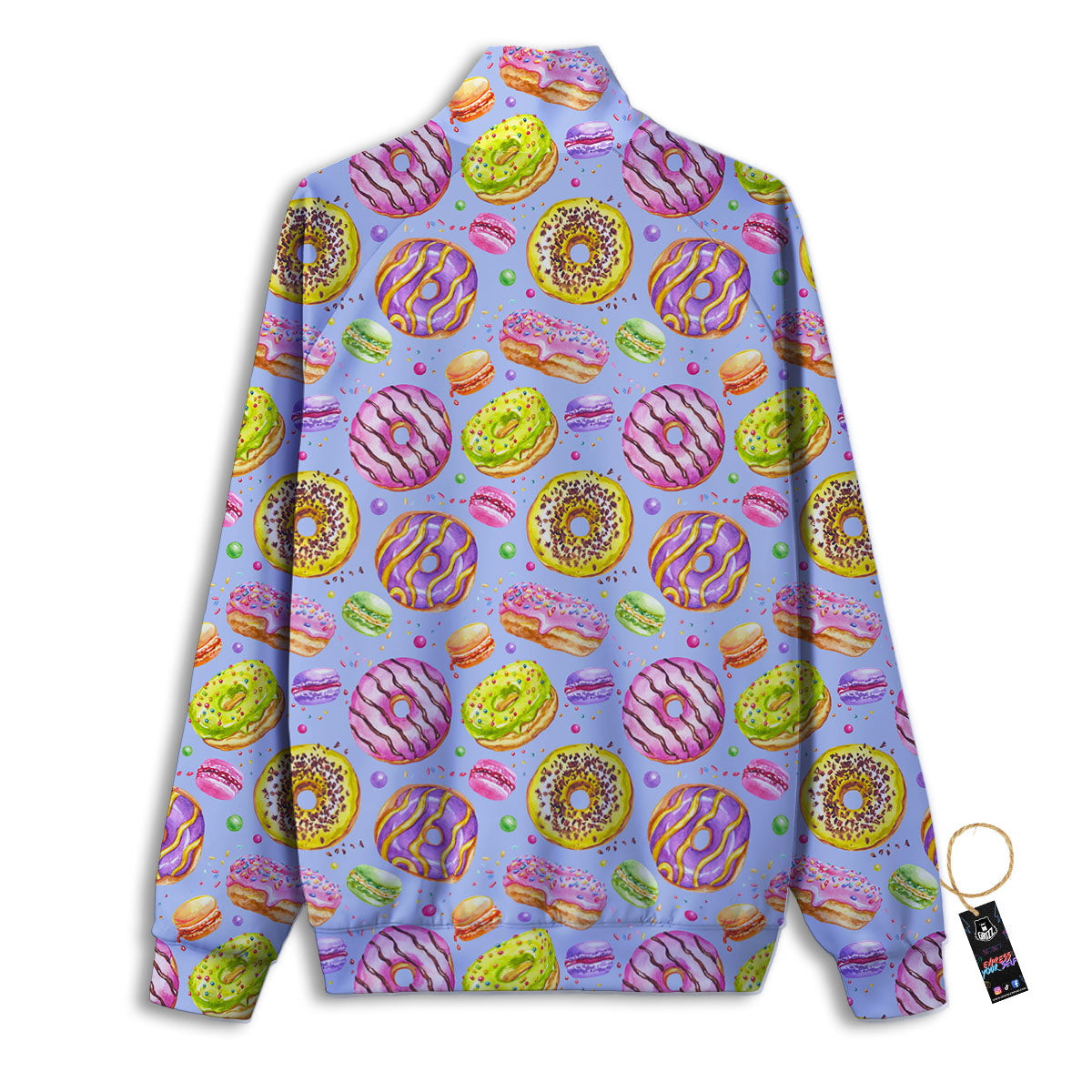 Donuts Print Pattern Track Jacket-grizzshop