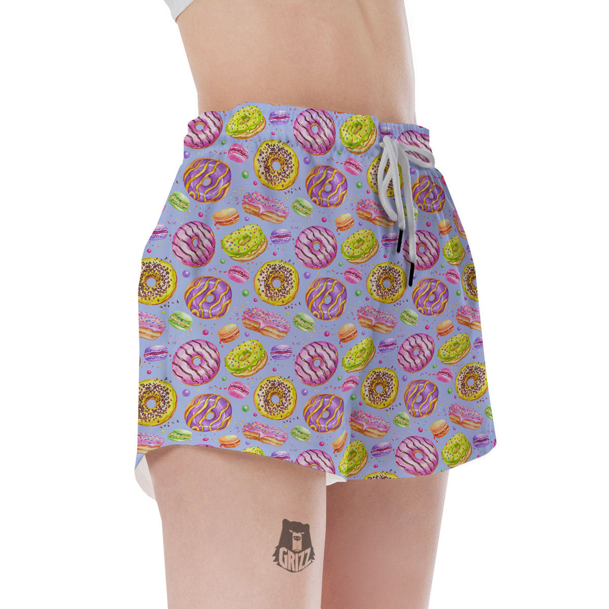 Donuts Print Pattern Women's Shorts-grizzshop