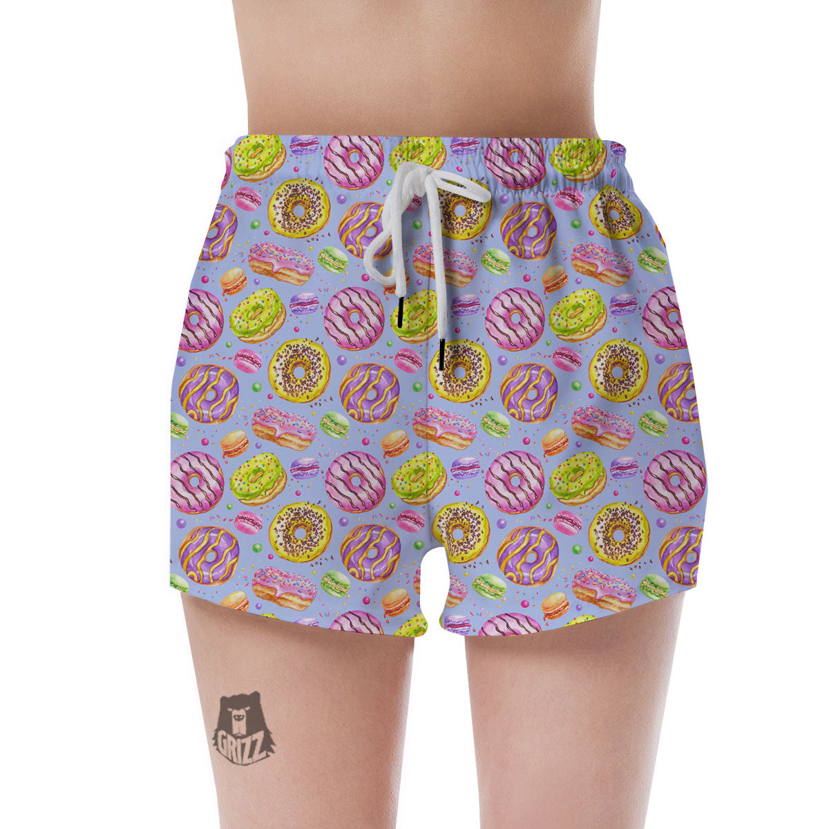 Donuts Print Pattern Women's Shorts-grizzshop
