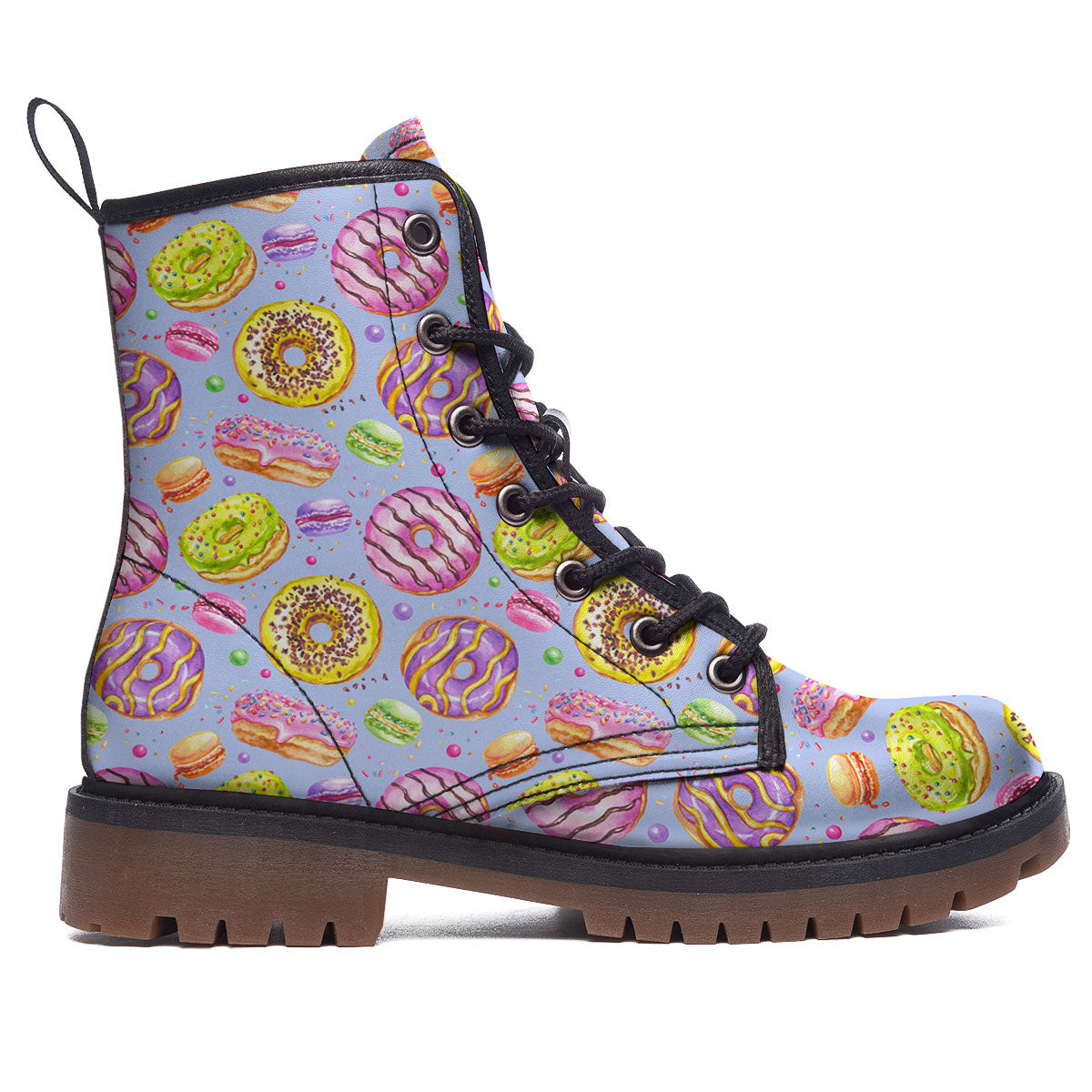 Donuts Print Pattern Work Boots-grizzshop