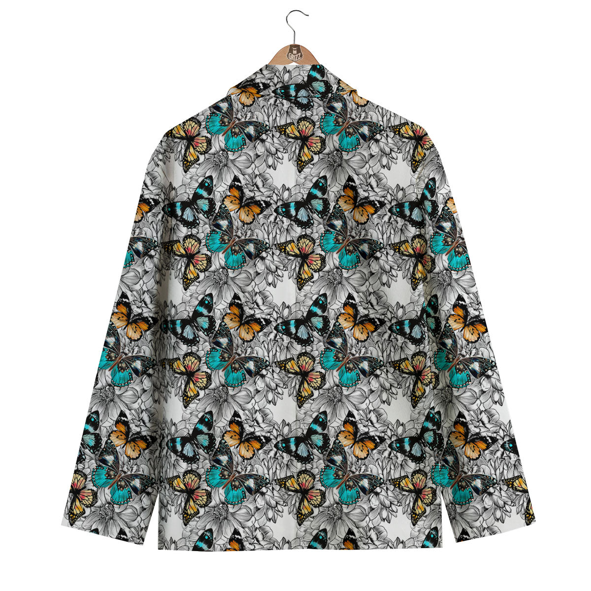 Doodle Butterfly Men's Blazer-grizzshop
