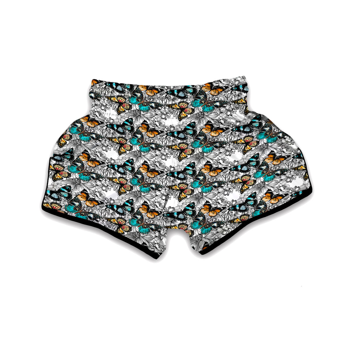 Doodle Butterfly Muay Thai Boxing Shorts-grizzshop