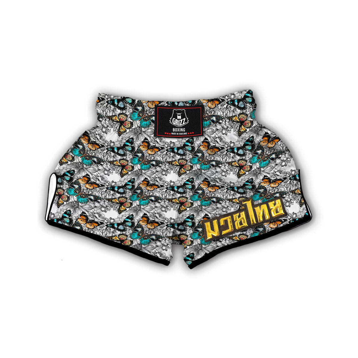 Doodle Butterfly Muay Thai Boxing Shorts-grizzshop