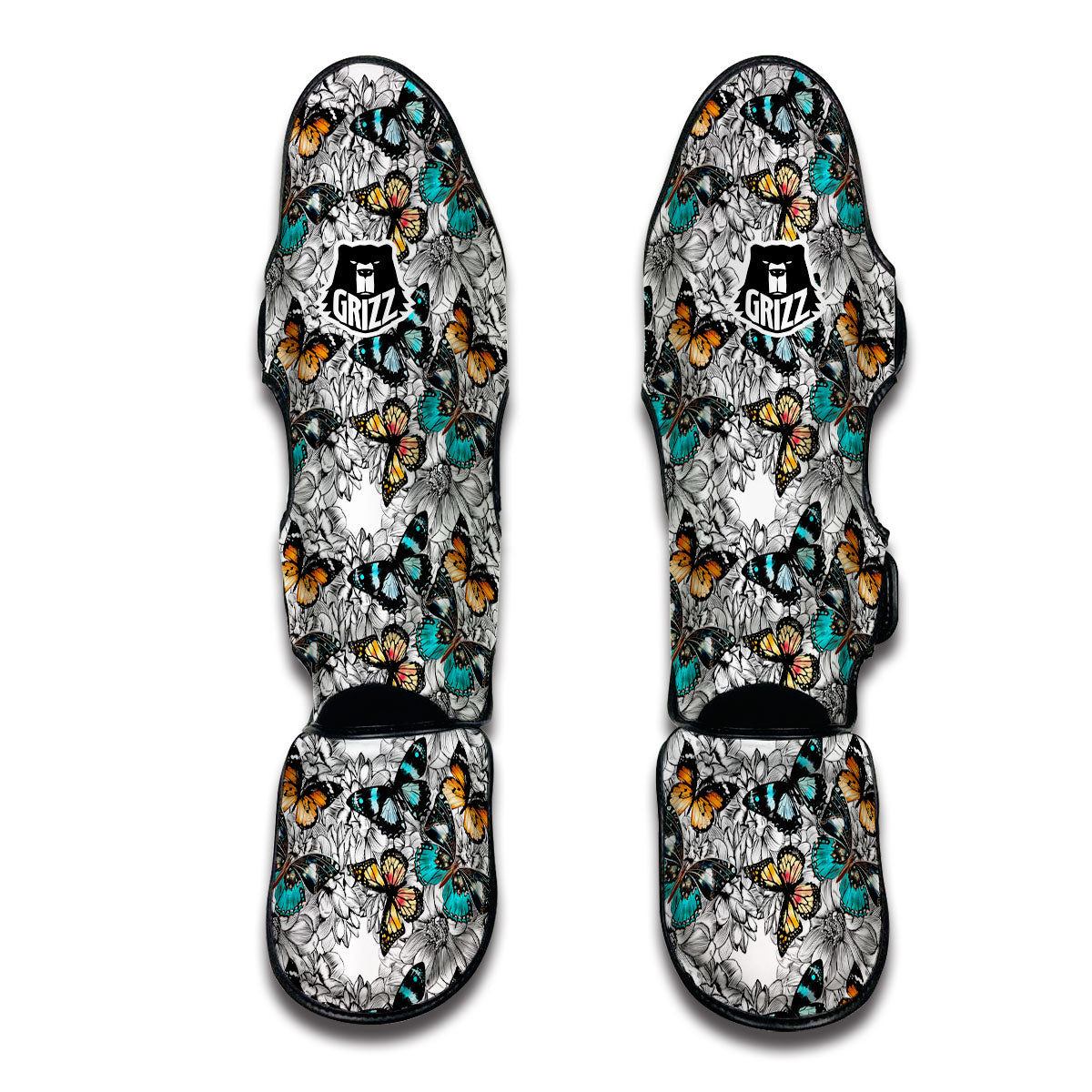 Doodle Butterfly Muay Thai Shin Guards-grizzshop