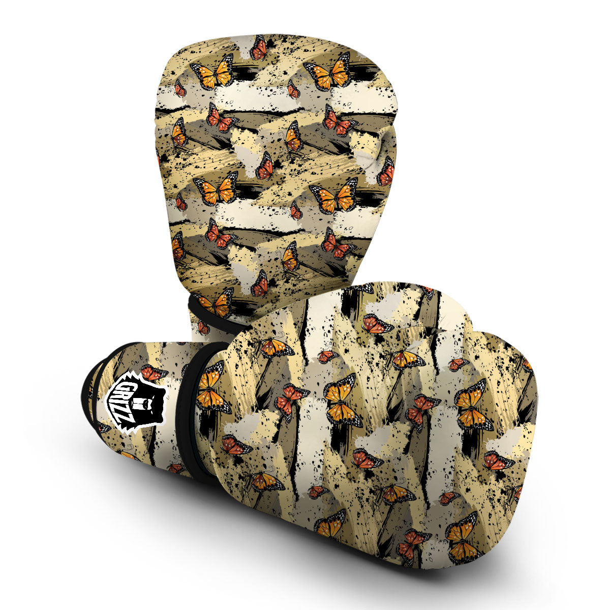 Doodle Butterfly Print Boxing Gloves-grizzshop