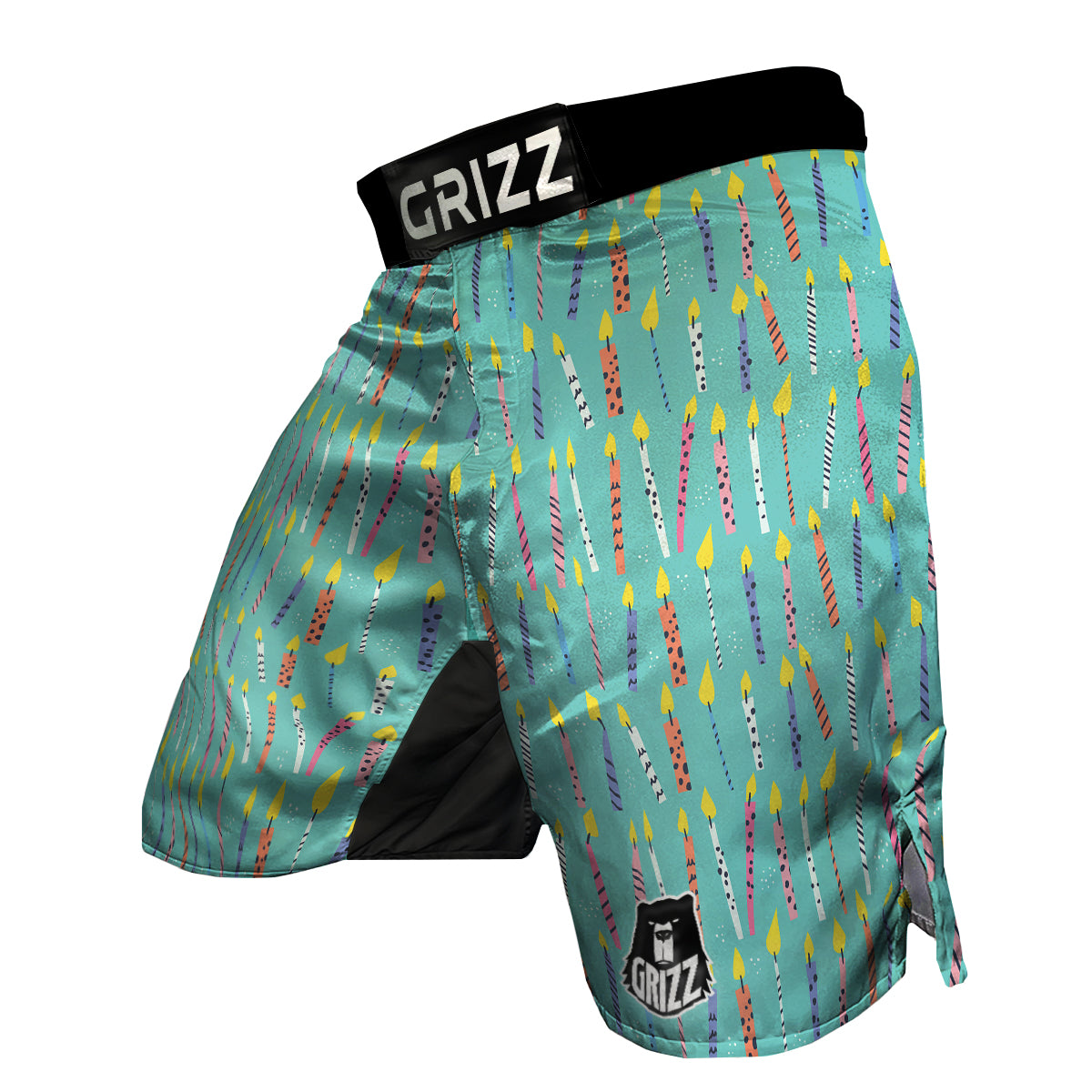 Doodle Candle Print Pattern MMA Shorts-grizzshop
