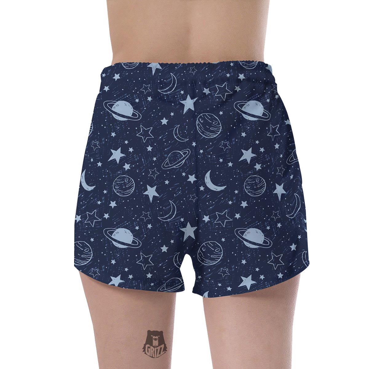 Doodle Galaxy Space Women's Shorts-grizzshop