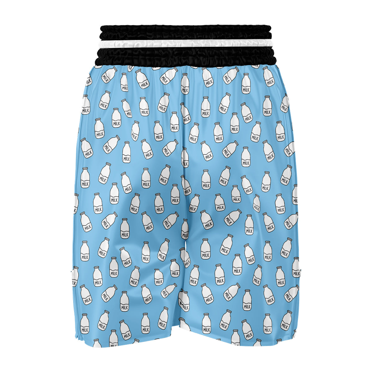 Doodle Milk Blue Print Pattern Boxing Shorts-grizzshop