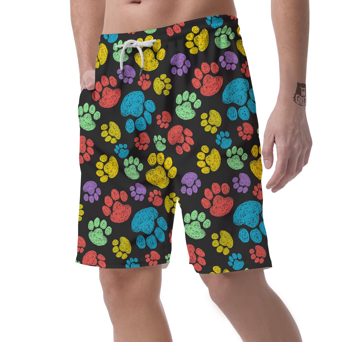 Doodle Paw Men's Shorts-grizzshop