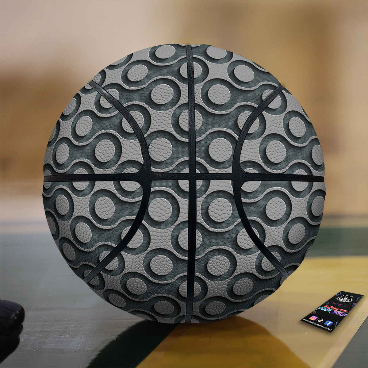 Dot 3D Geometric Print Pattern Basketball-grizzshop