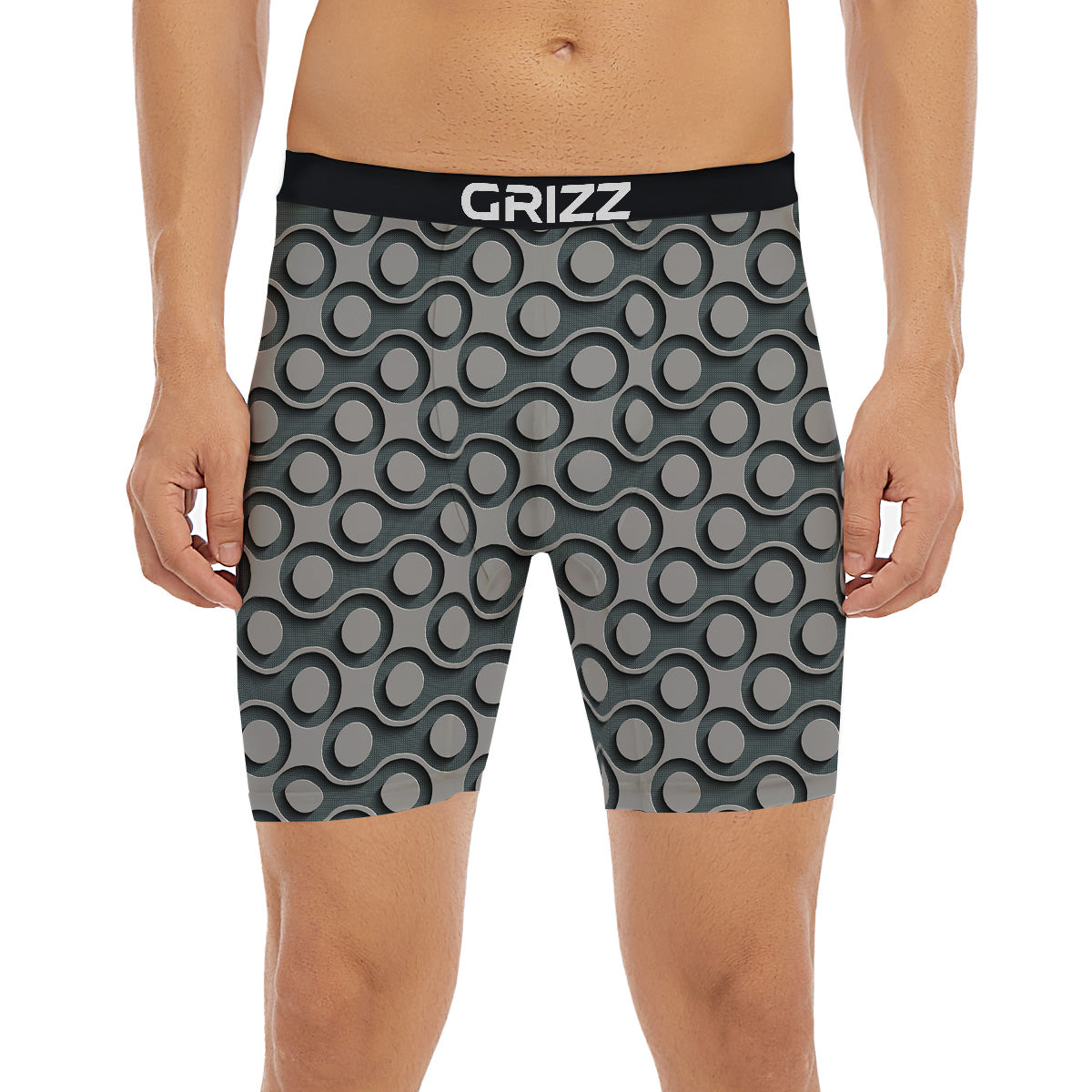 Dot 3D Geometric Print Pattern Boxer Briefs-grizzshop