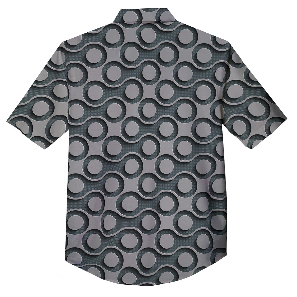 Dot 3D Geometric Print Pattern Button Up Shirt-grizzshop