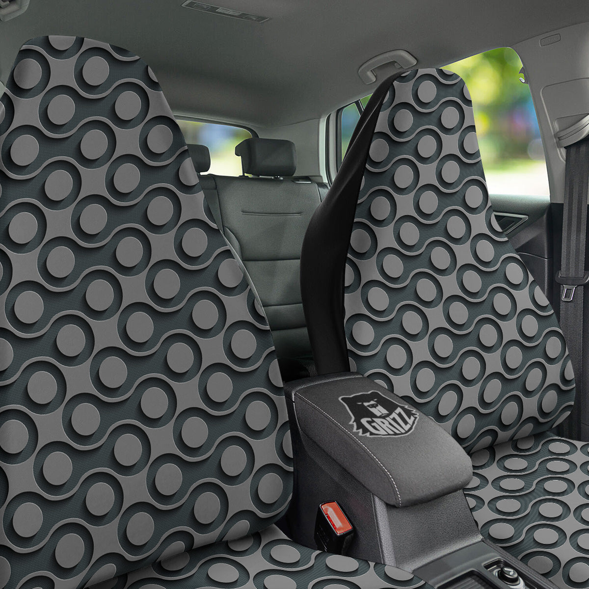 Dot 3D Geometric Print Pattern Car Seat Covers-grizzshop