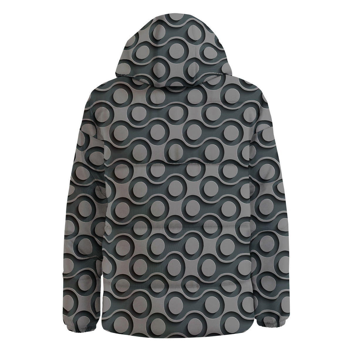 Dot 3D Geometric Print Pattern Down Jacket-grizzshop