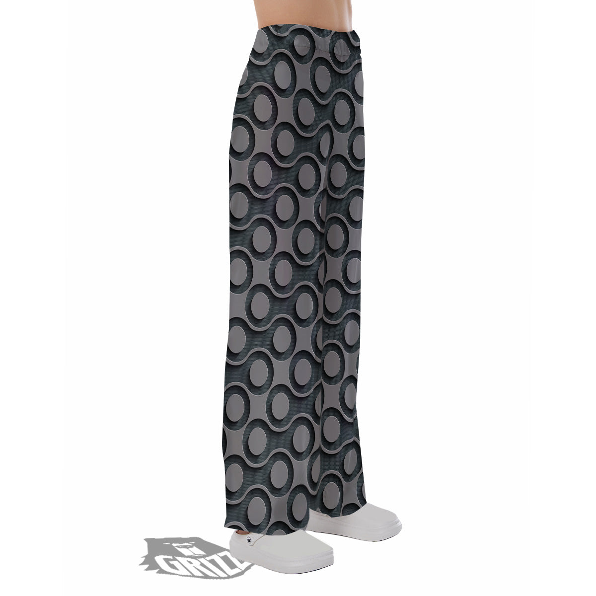 Dot 3D Geometric Print Pattern Pajama Pants-grizzshop