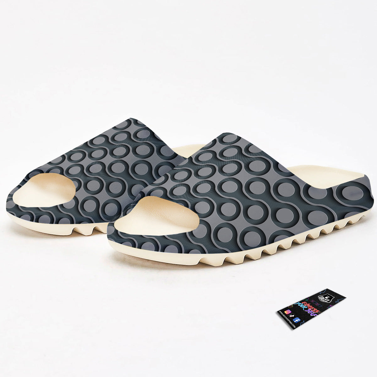 Dot 3D Geometric Print Pattern Sandals-grizzshop