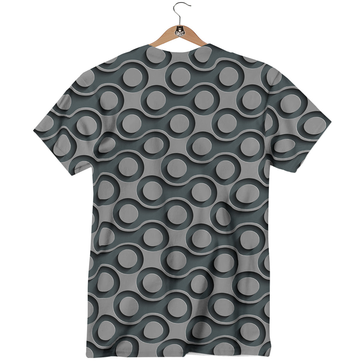 Dot 3D Geometric Print Pattern T-Shirt-grizzshop