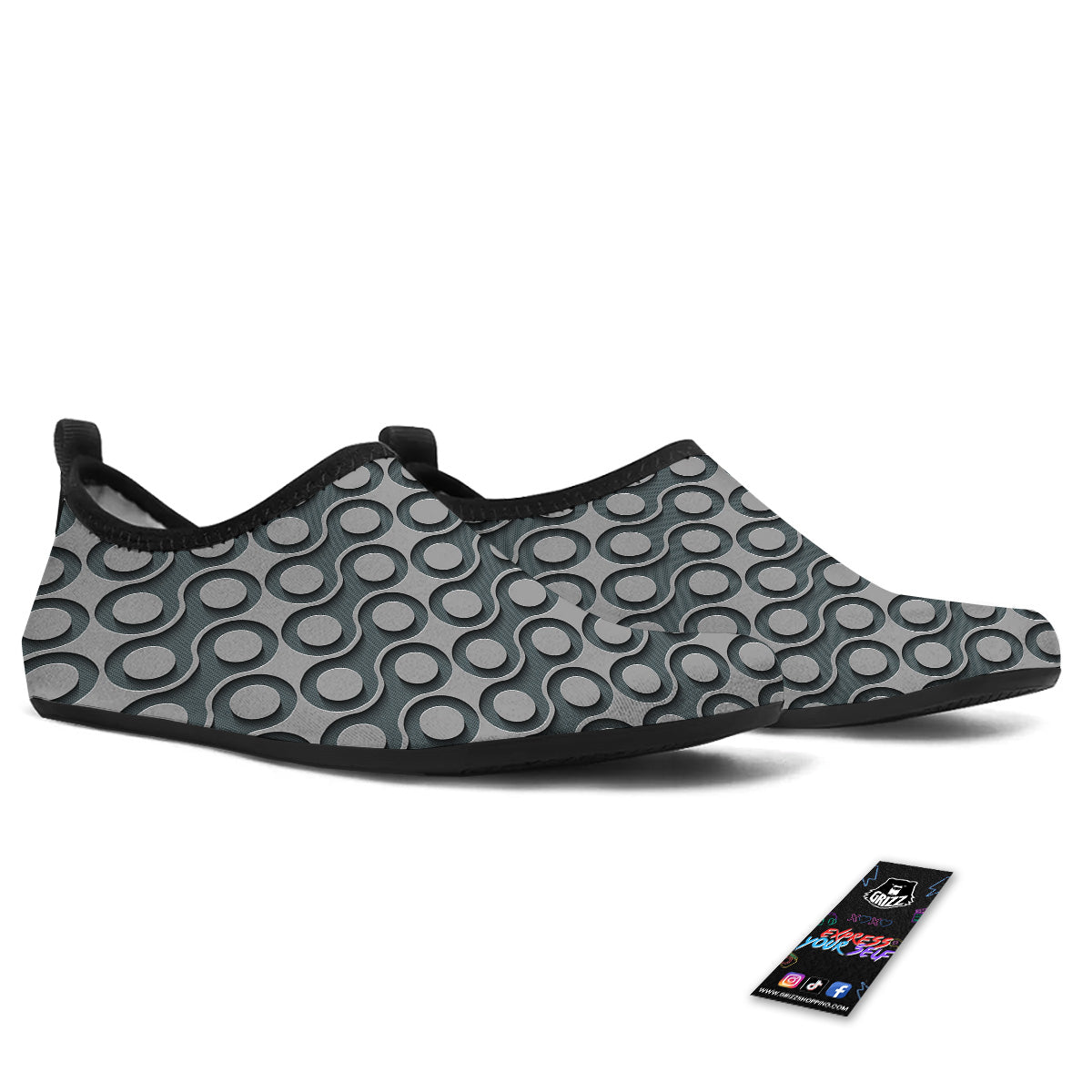 Dot 3D Geometric Print Pattern Water Shoes-grizzshop
