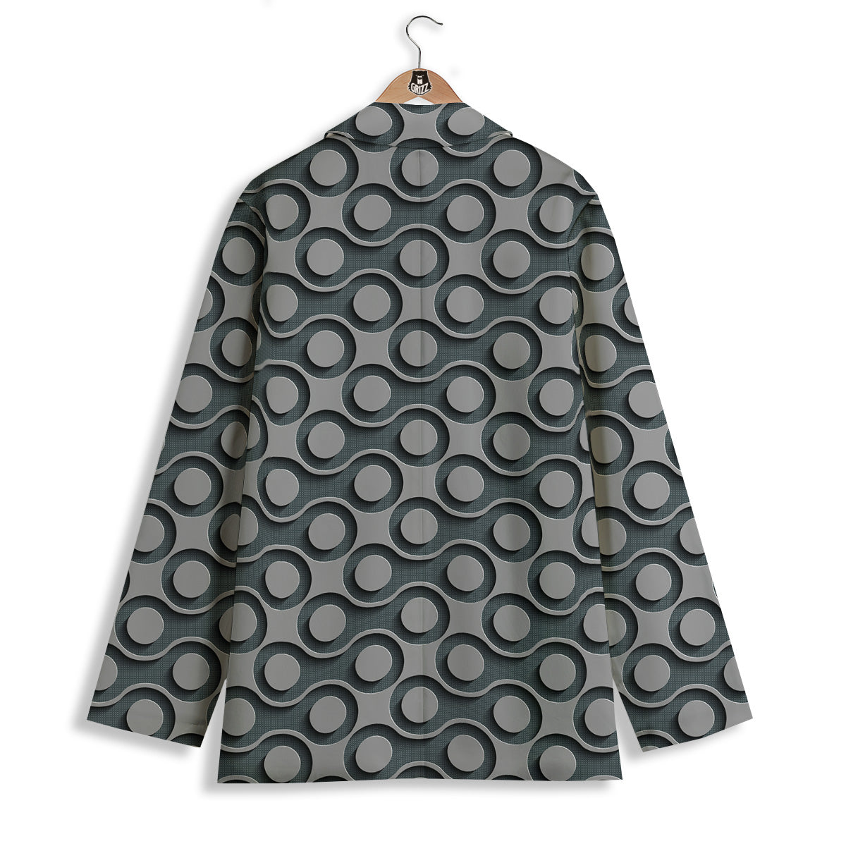 Dot 3D Geometric Print Pattern Women's Blazer-grizzshop