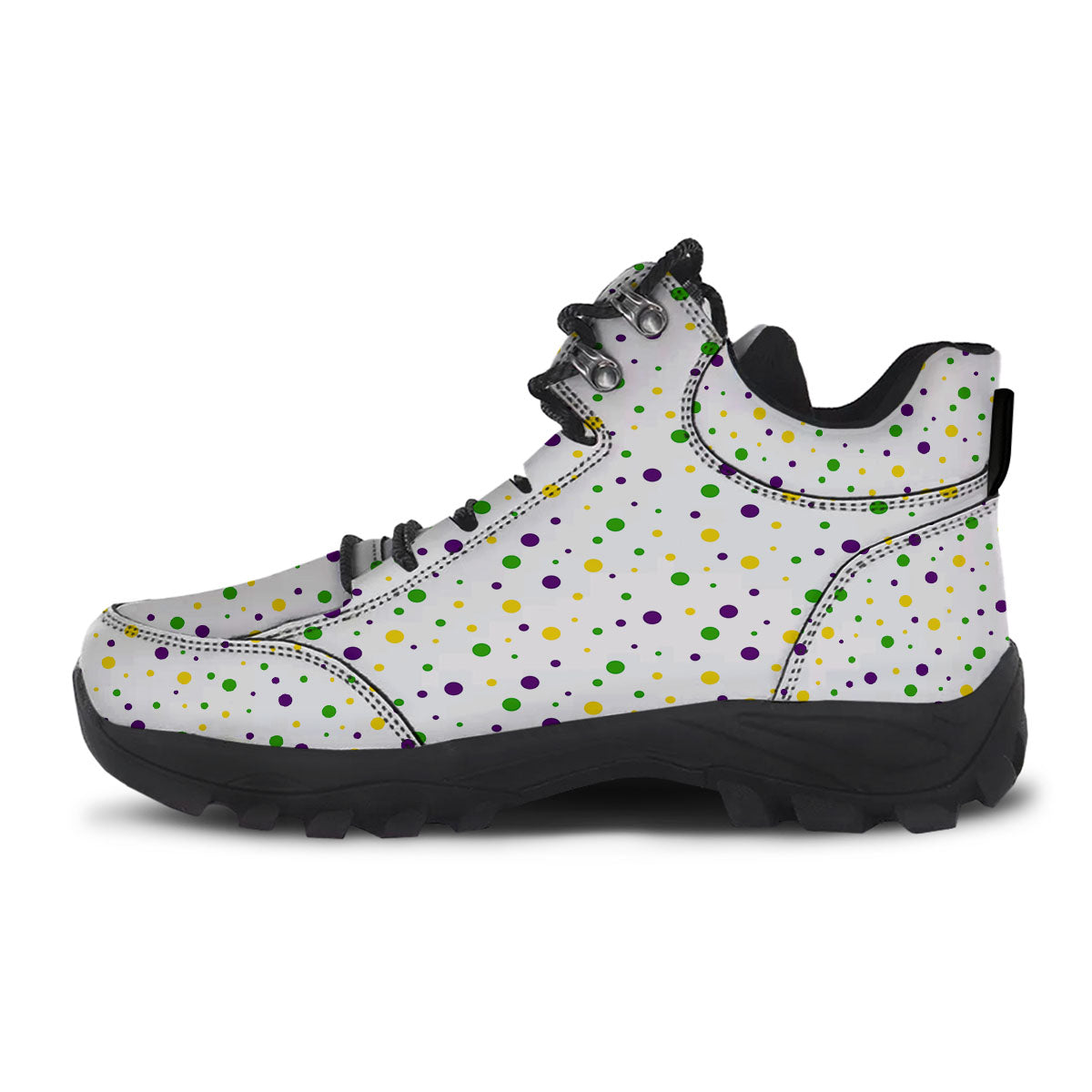 Dot Mardi Gras Print Pattern Hiking Shoes-grizzshop