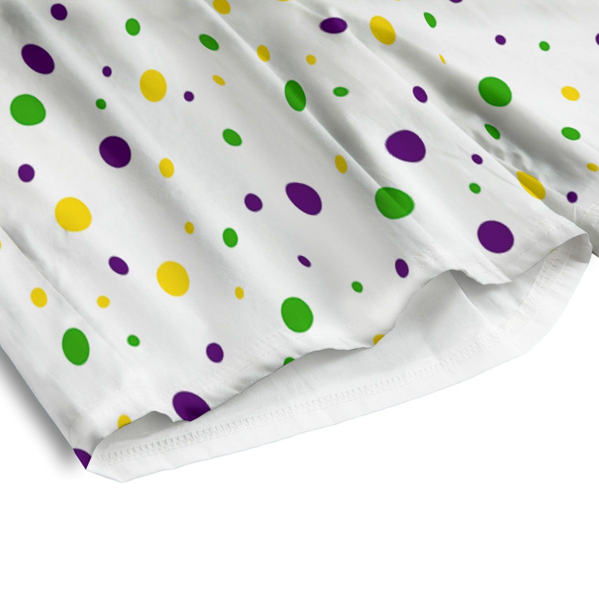 Dot Mardi Gras Print Pattern Men's Athletic Shorts
