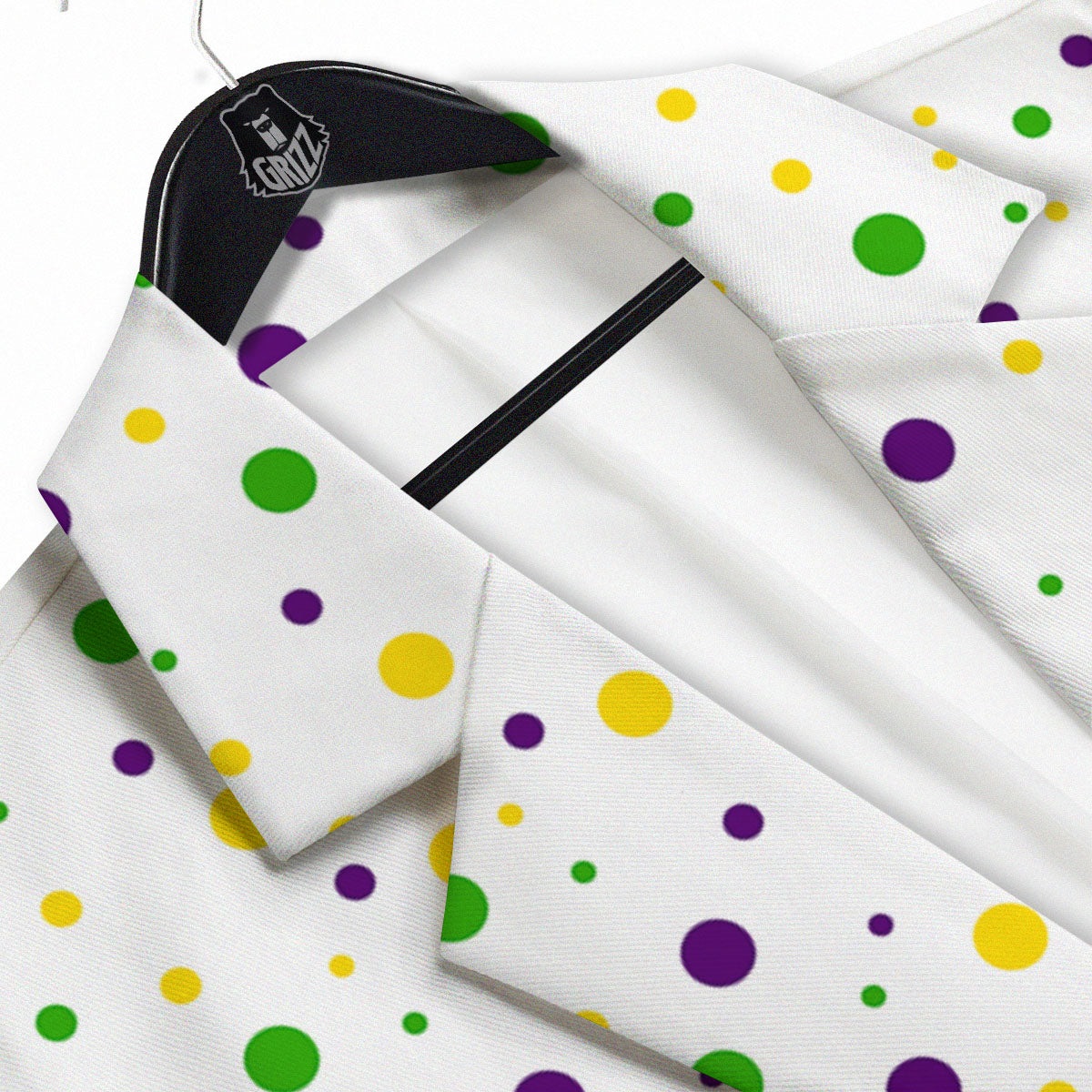 Dot Mardi Gras Print Pattern Men's Sport Coat-grizzshop