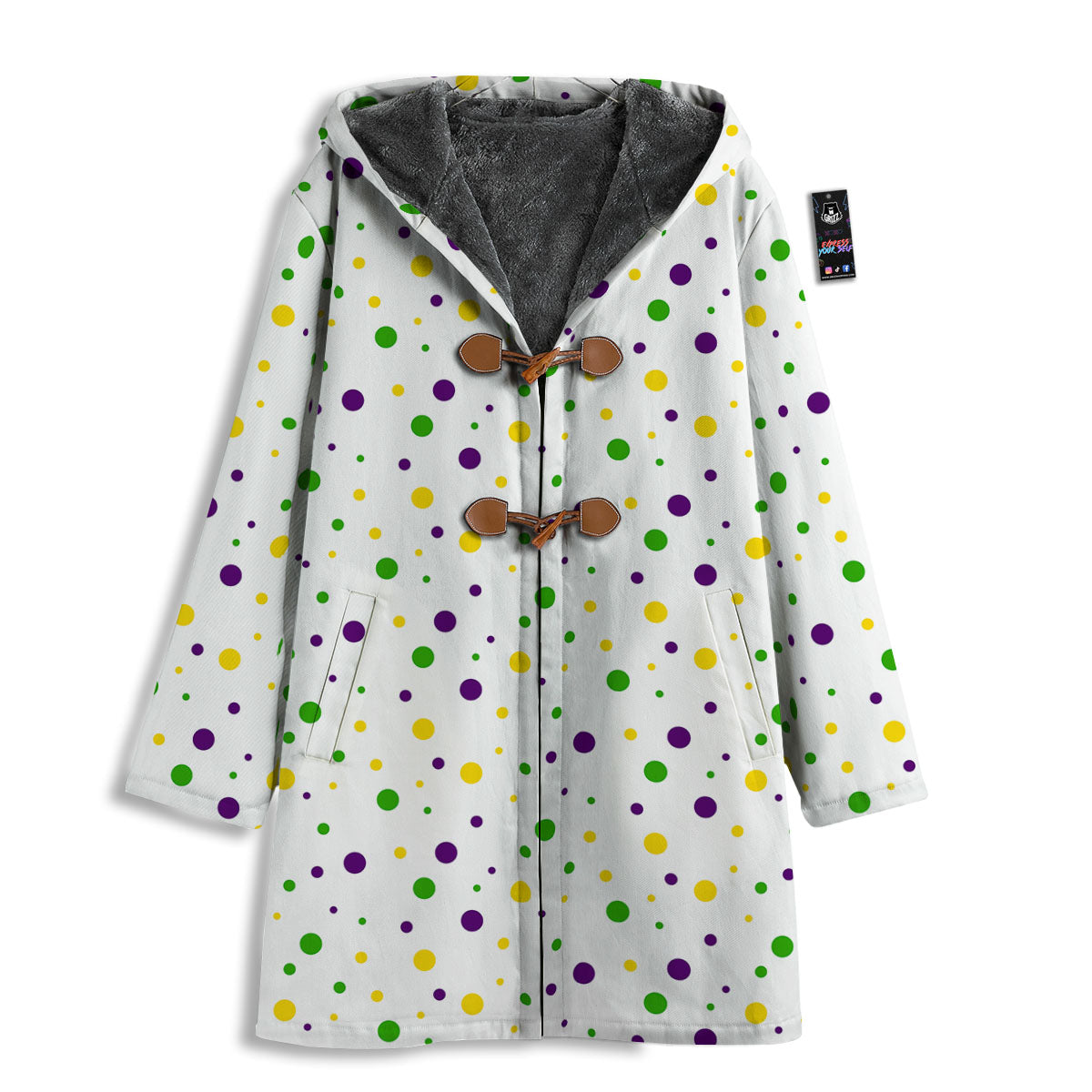 Dot Mardi Gras Print Pattern Men's Windbreaker Jacket-grizzshop