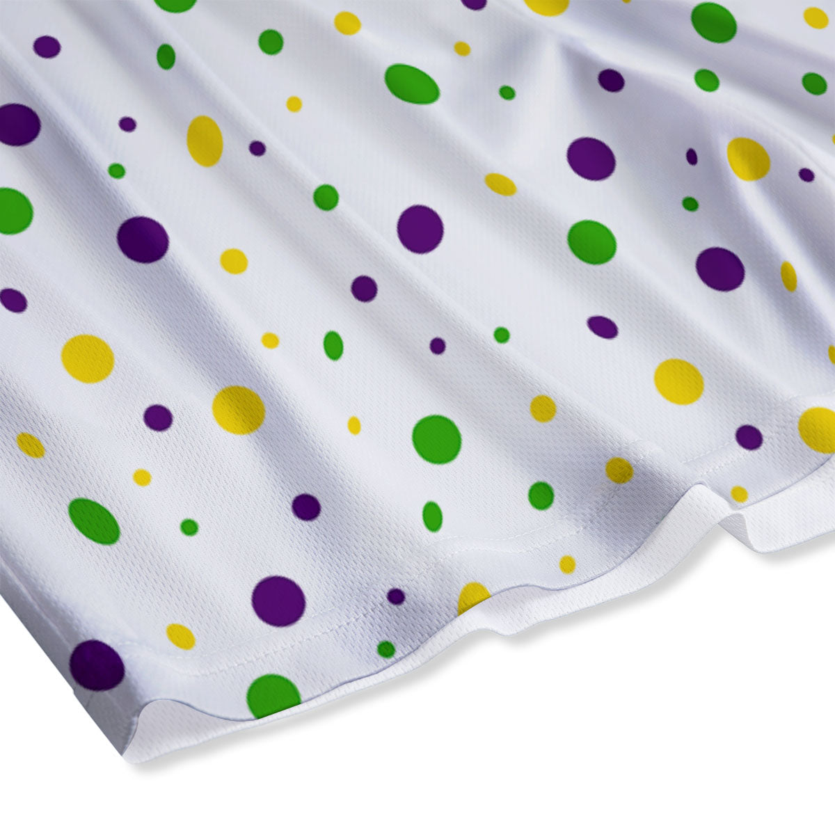 Dot Mardi Gras Print Pattern Mesh Shorts