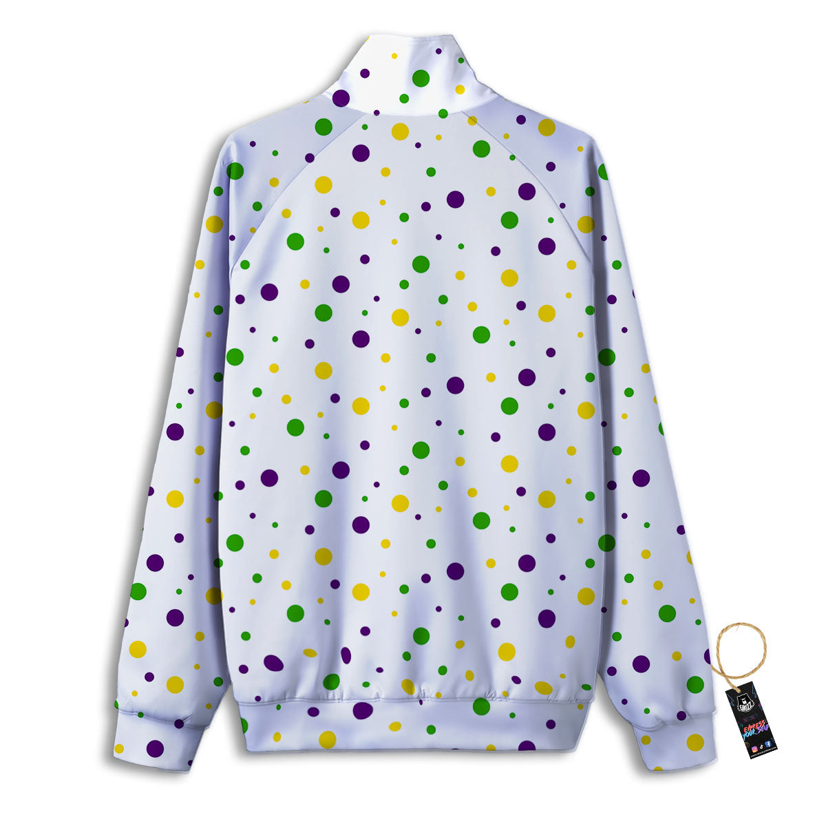 Dot Mardi Gras Print Pattern Track Jacket-grizzshop