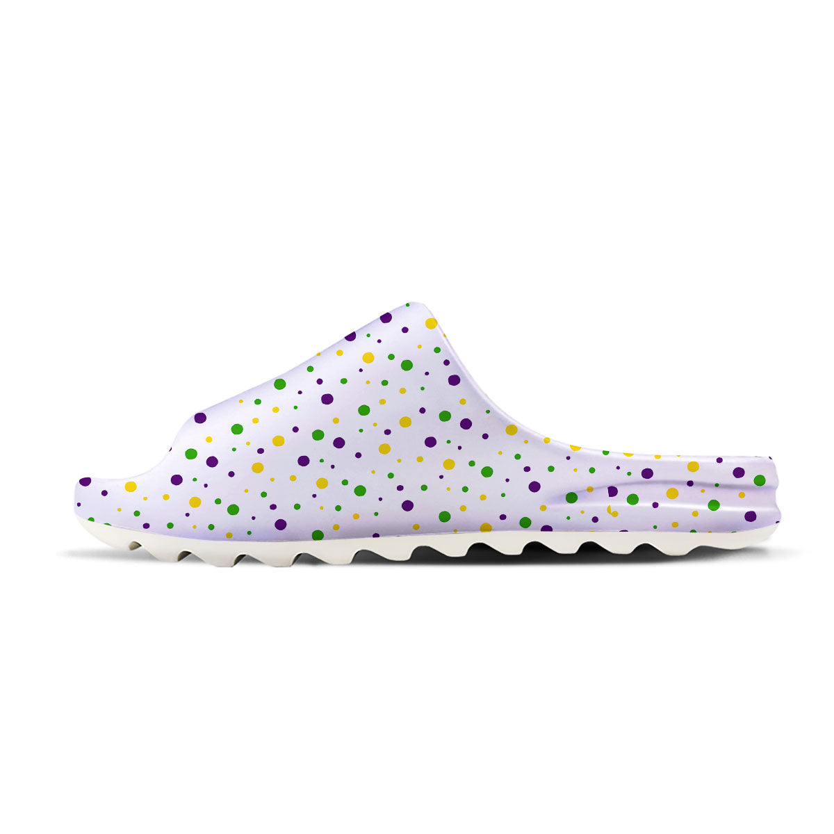Dot Mardi Gras Print Pattern Sandals-grizzshop