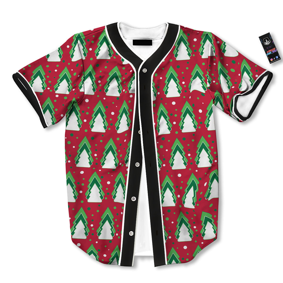 Dots Merry Christmas Print Pattern Baseball Jersey-grizzshop