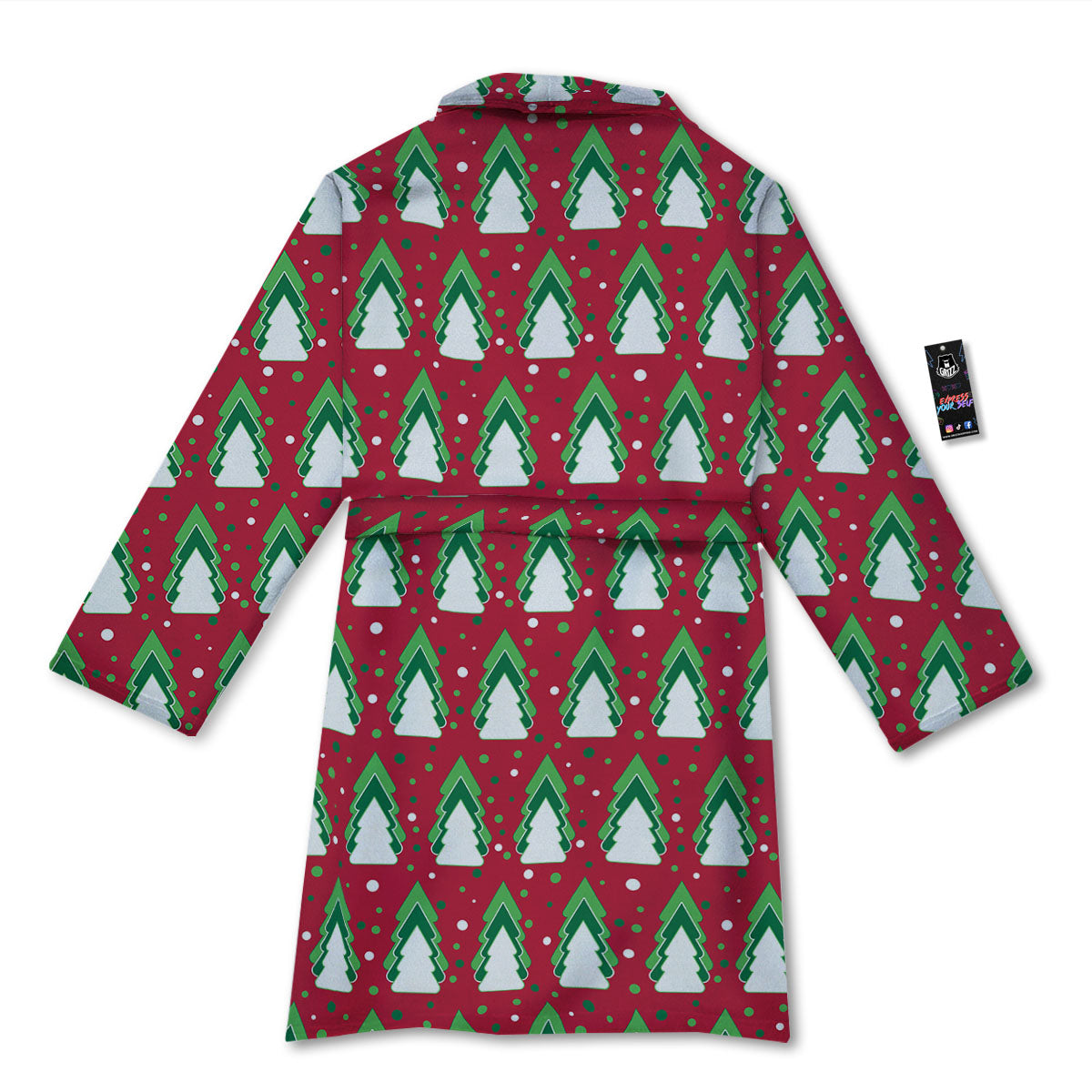 Dots Merry Christmas Print Pattern Bathrobe-grizzshop