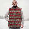 Dots Merry Christmas Print Pattern Down Vest