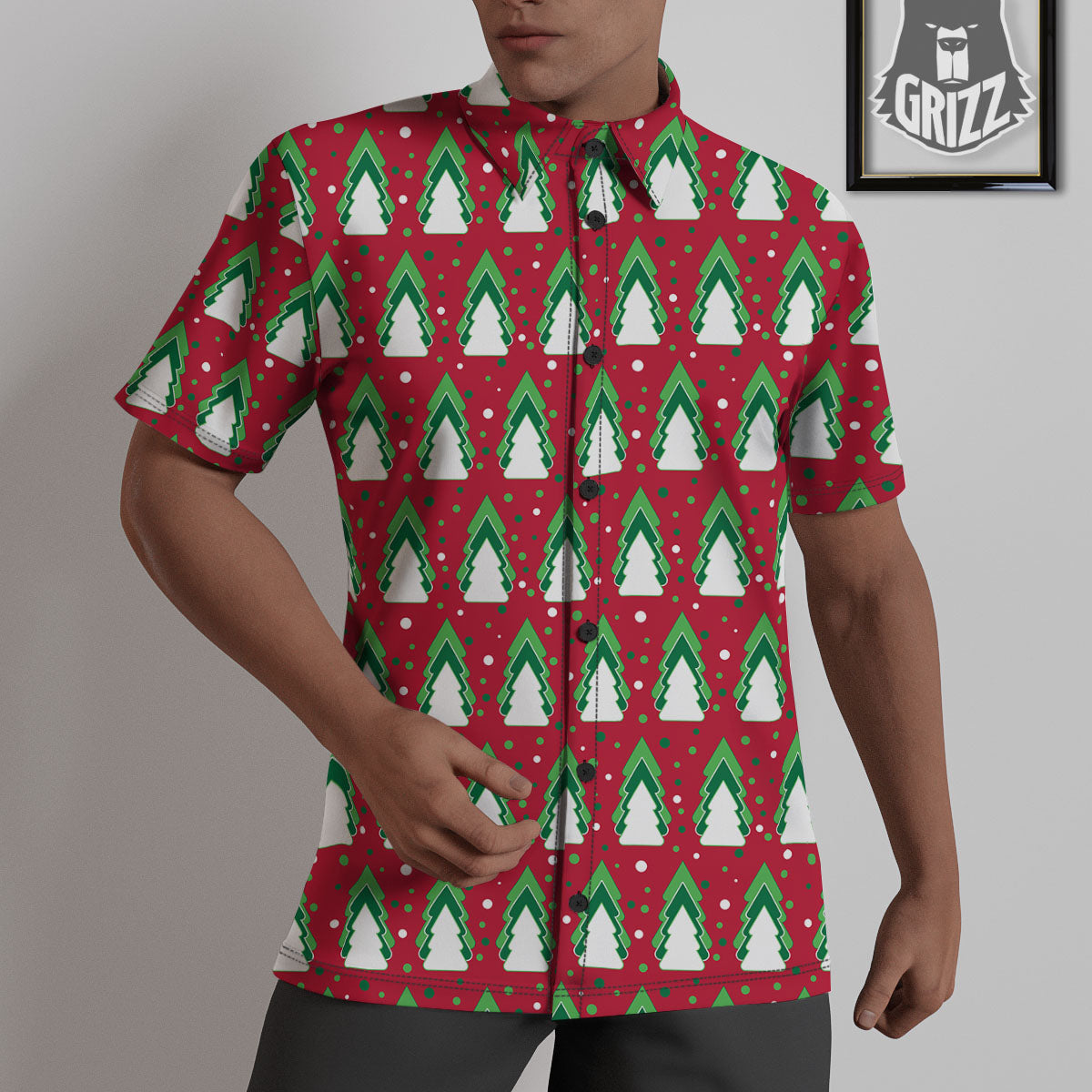 Dots Merry Christmas Print Pattern Untucked Shirts-grizzshop