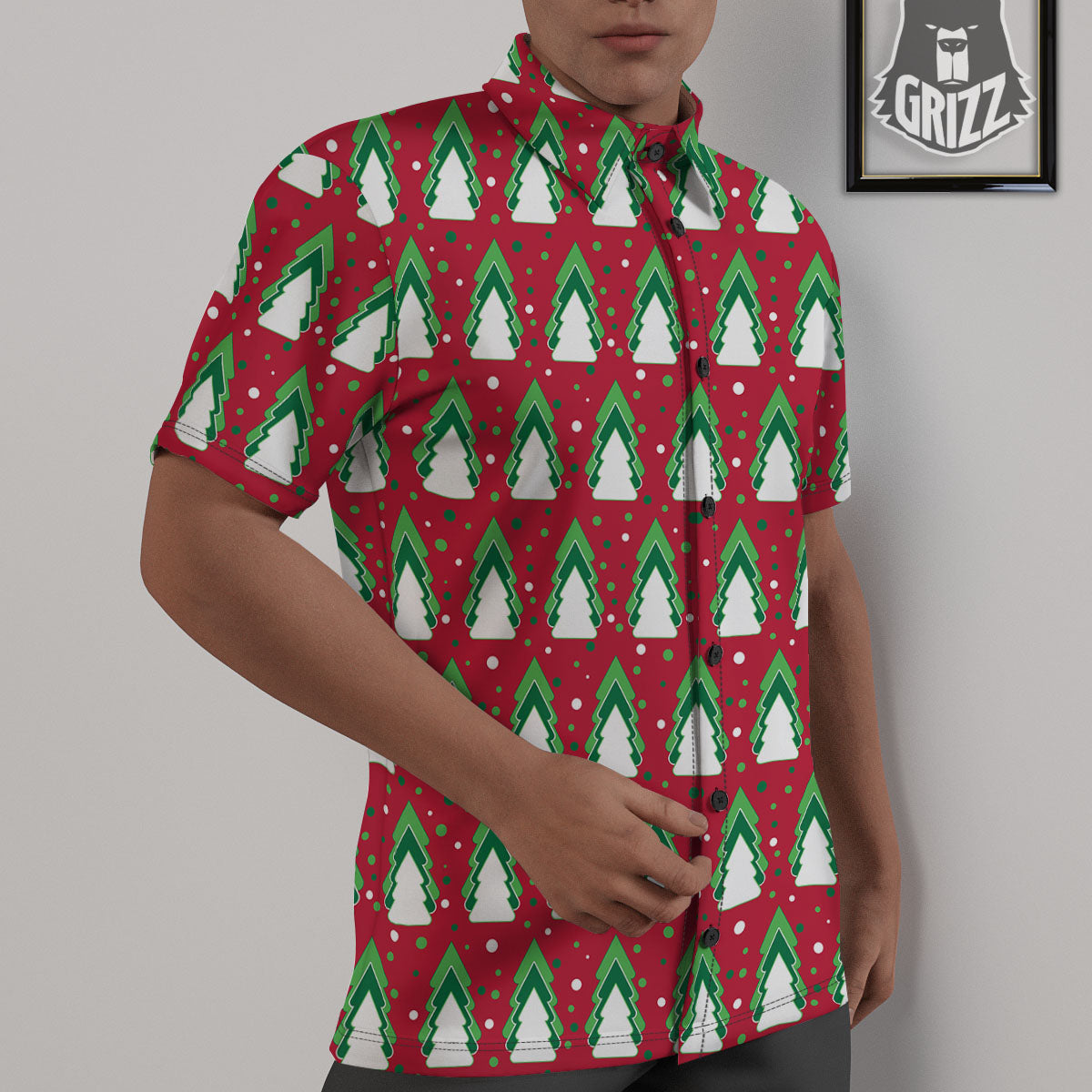 Dots Merry Christmas Print Pattern Untucked Shirts-grizzshop