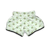 Dove And Leaf Green Print Pattern Muay Thai Boxing Shorts-grizzshop