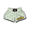 Dove And Leaf Green Print Pattern Muay Thai Boxing Shorts-grizzshop