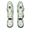 Dove And Leaf Green Print Pattern Muay Thai Shin Guards-grizzshop