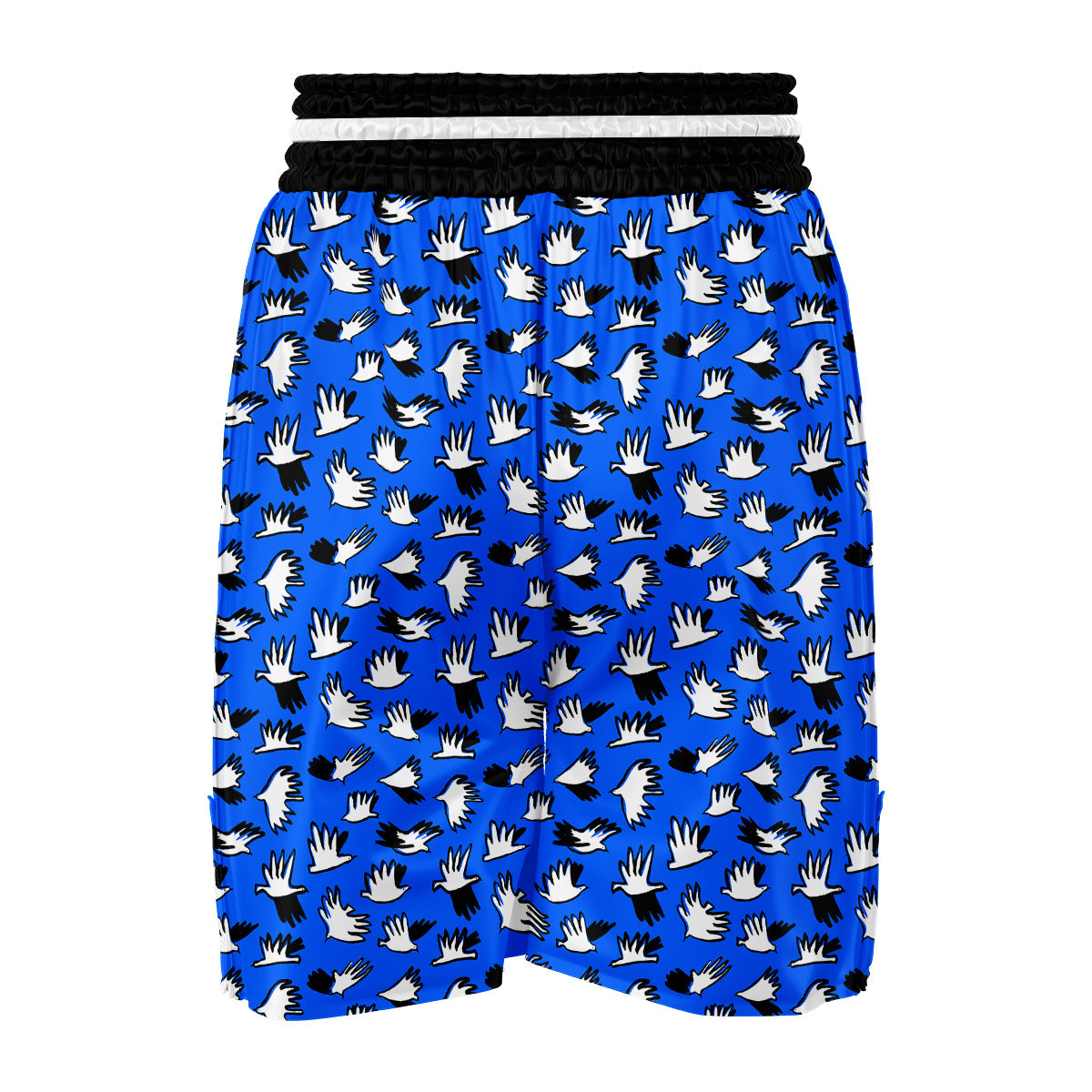 Dove Doodle Print Pattern Boxing Shorts-grizzshop