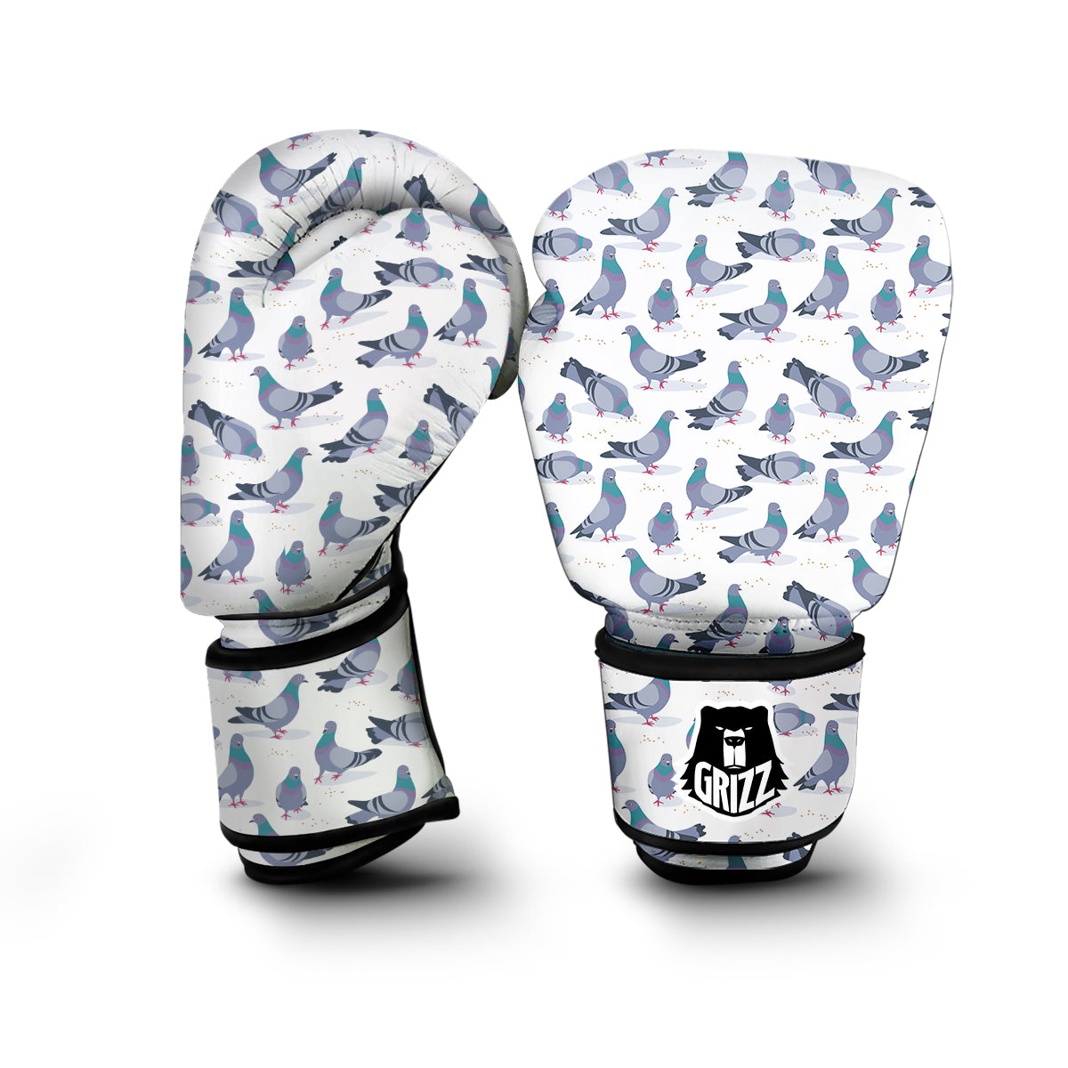 Dove Print Pattern Boxing Gloves-grizzshop