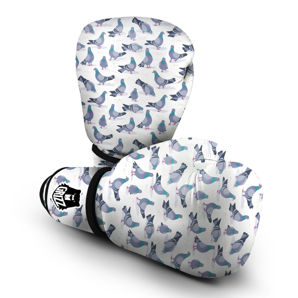 Dove Print Pattern Boxing Gloves-grizzshop